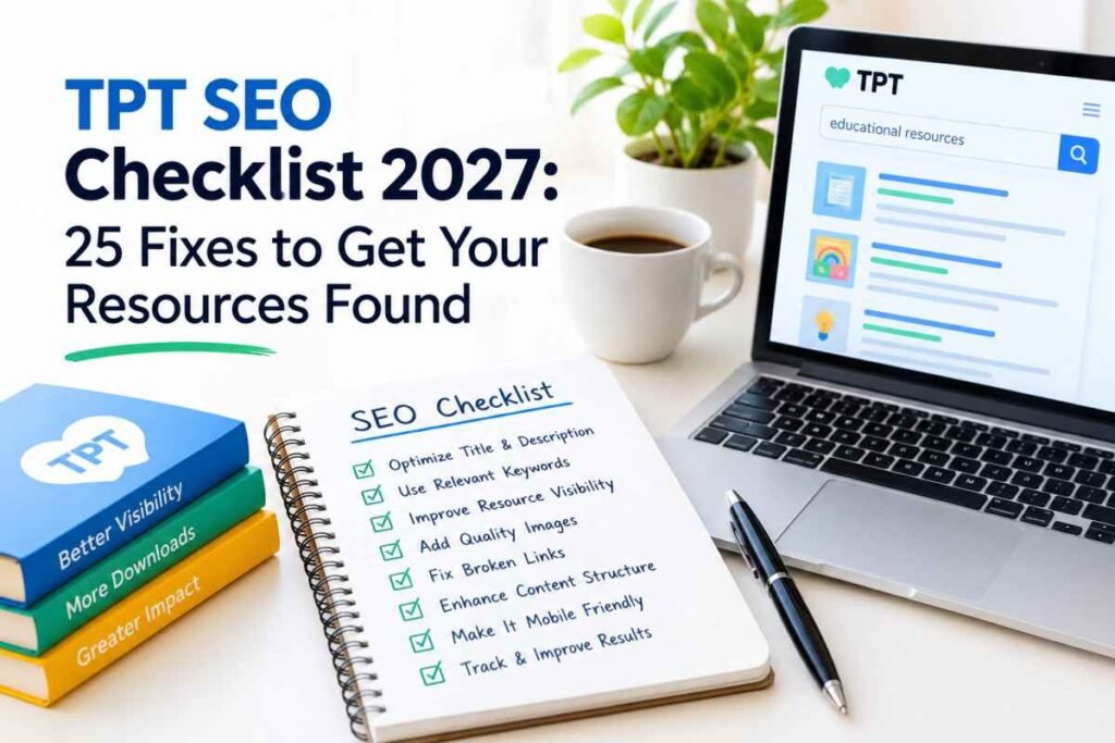TPT SEO Checklist 2027: 25 Fixes to Get Your Resources Found